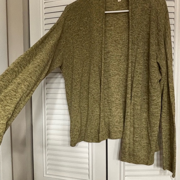 Eileen Fisher Sage Green Open Front Cardigan - Picture 2 of 5